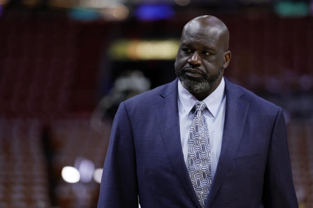 Shaq was served FTX lawsuit papers at last night's Heat-Celtics NBA playoff game.