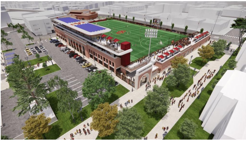 USC secured a $10M gift to help fund the stadium.