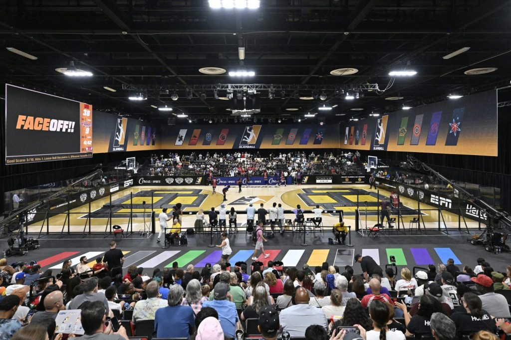 A general view during a SlamBall game between the Mob and the Slashers at the Cox Pavilion in Las Vegas, Nevada.