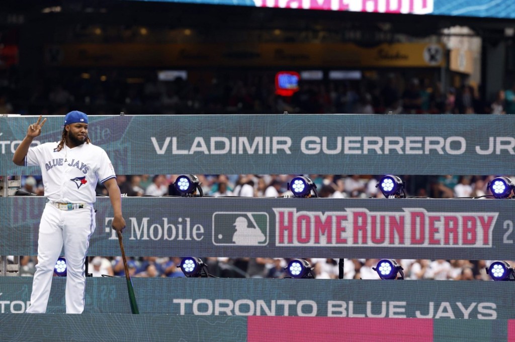 Toronto Blue Jays first baseman Vladimir Guerrero Jr. before the 2023 MLB Home Run Derby.