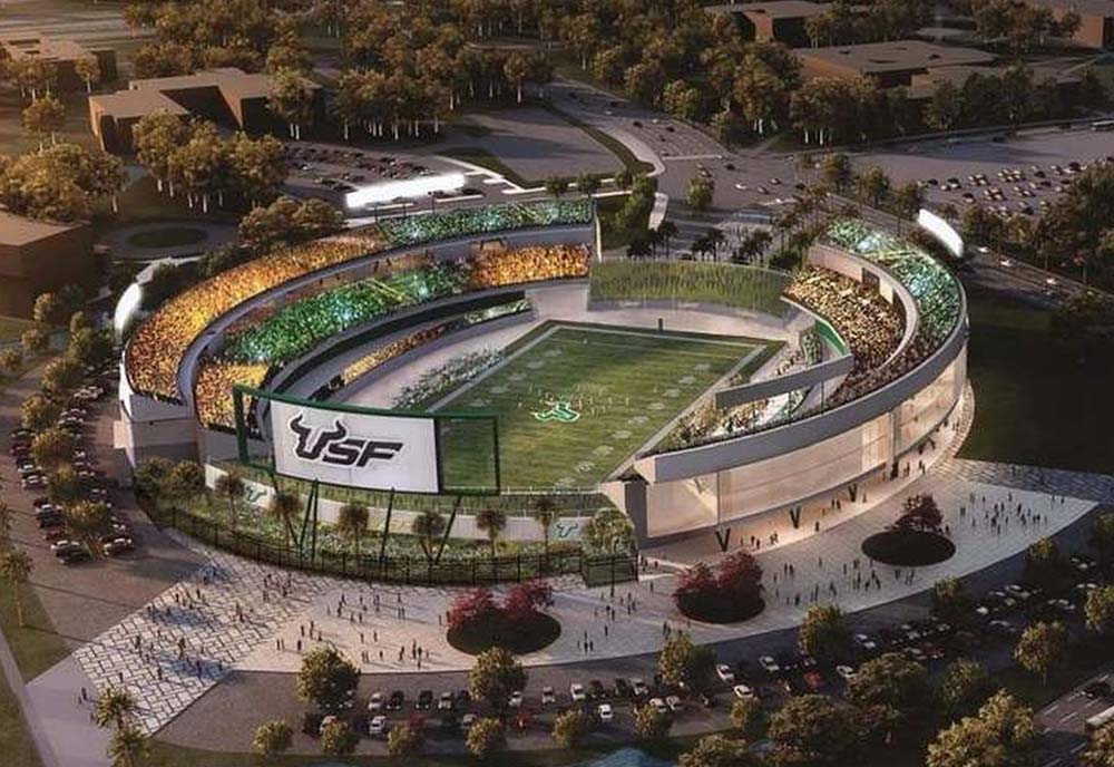 USF plans to borrow $200 million to build an on-campus stadium for its football and women’s lacrosse teams.