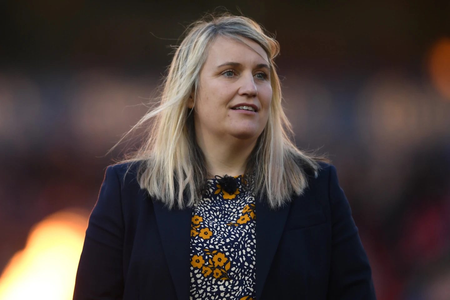 A shot of Chelsea FC women's manager Emma Hayes.