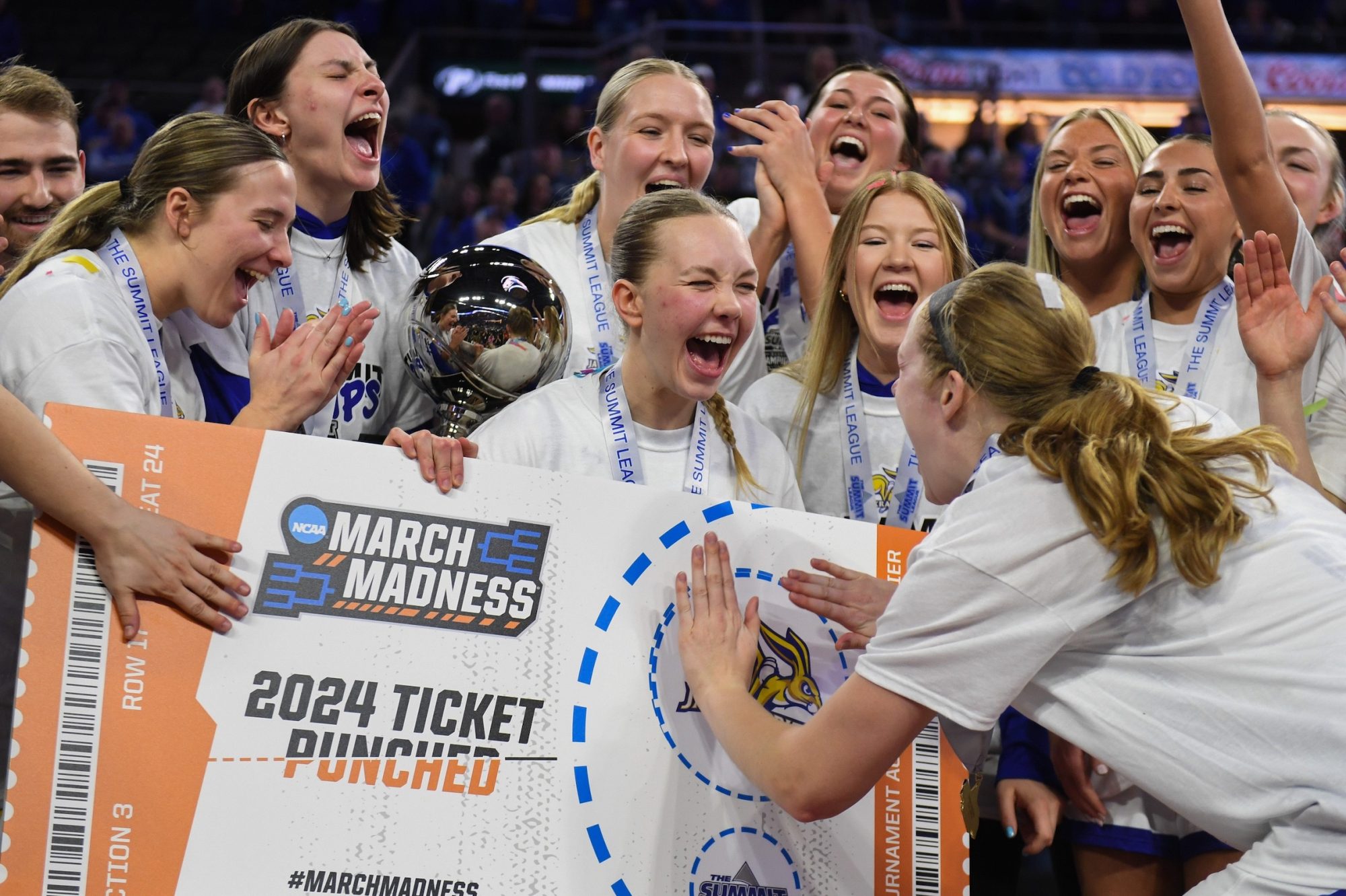 South Dakota State women‚Äôs basketball wins the championship game against North Dakota State on Tuesday, March 12, 2024 at Denny Sanford Premier Center in Sioux Falls.