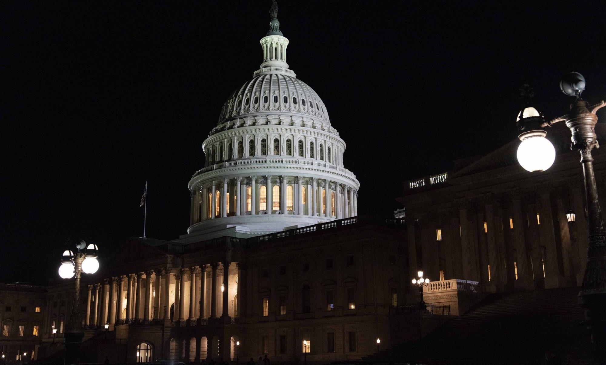 February 5, 2019; Washington, DC, USA; The grounds of the Capitol Building empty out following the conclusion of President Donald Trump's State of the Union speech on February 5, 2019.