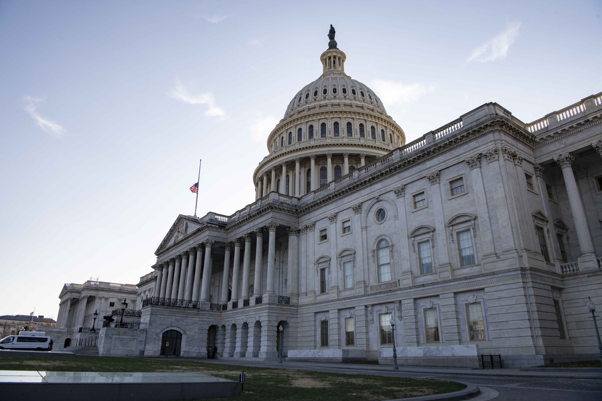 Jan 13, 2021; Washington, DC, USA; The U.S. Capitol Building is seen on Jan. 13, 2021, one week after it was stormed by a pro-Trump mob while a joint session of Congress was certifying the 2020 election victory of President Elect Joe Biden.