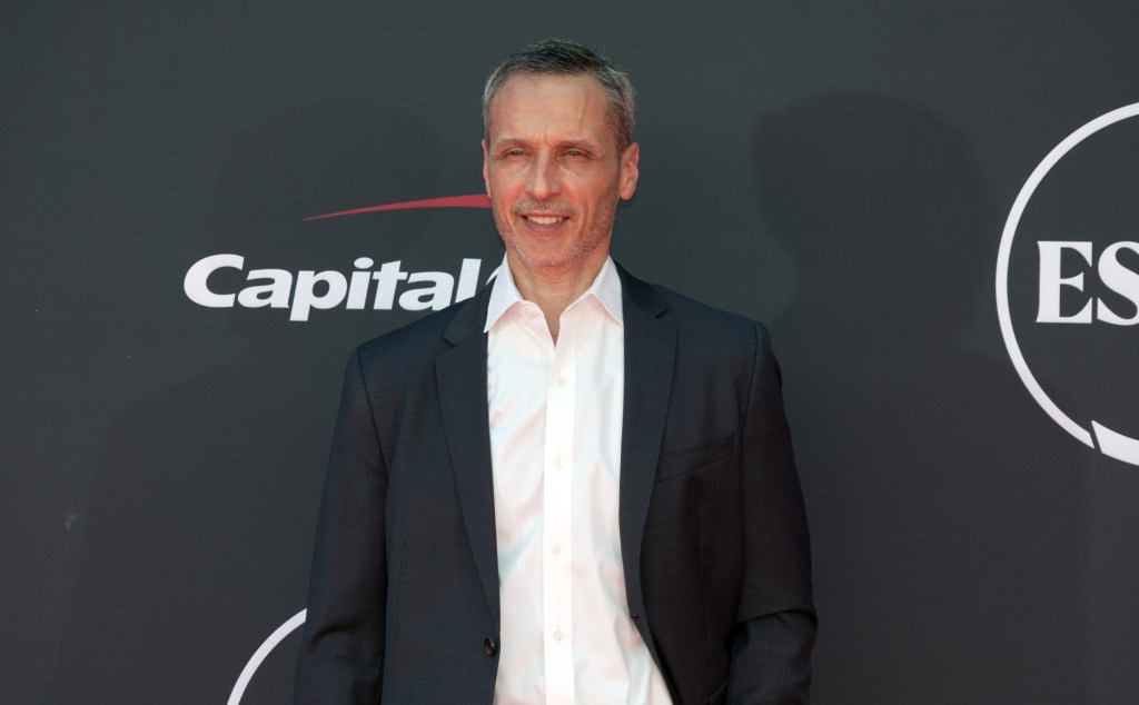 Jul 12, 2023; Los Angeles, CA, USA; ESPN president Jimmy Pitaro arrives on the red carpet before the 2023 ESPYS at the Dolby Theatre.