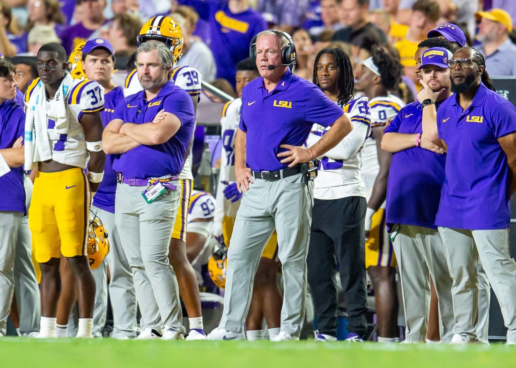 Tigers Head Coach Brian Kelly as the LSU Tigers take on the Ole Miss Rebels at Tiger Stadium in Baton Rouge, LA. Saturday, Oct. 12, 2024.