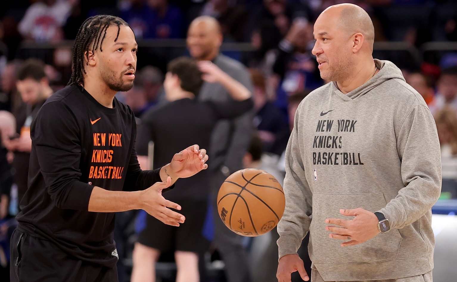 Jalen Brunson (left) and Rick Brunson