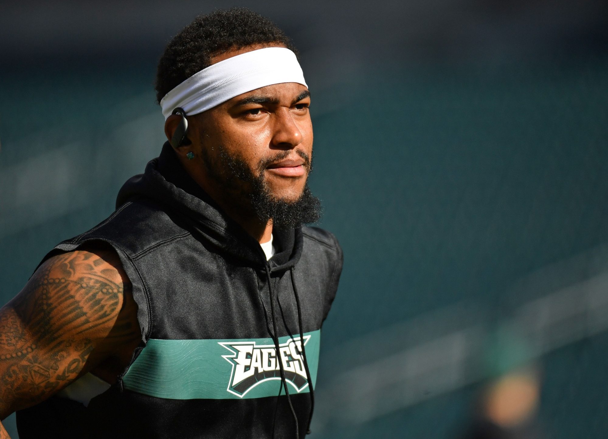 Nov 3, 2019; Philadelphia, PA, USA; Philadelphia Eagles wide receiver DeSean Jackson (10) on the field during warmups against the Chicago Bears at Lincoln Financial Field.