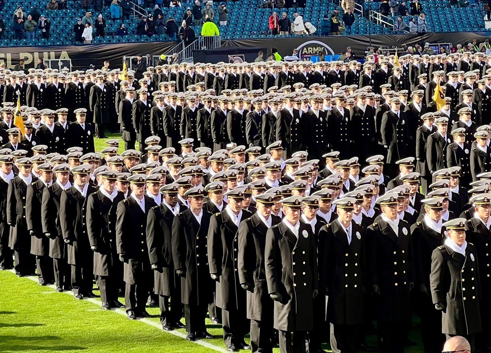 The Navy midshipman during the March On before the 123rd Army-Navy Game in Philadelphia on Dec. 10, 2022. Img 2122