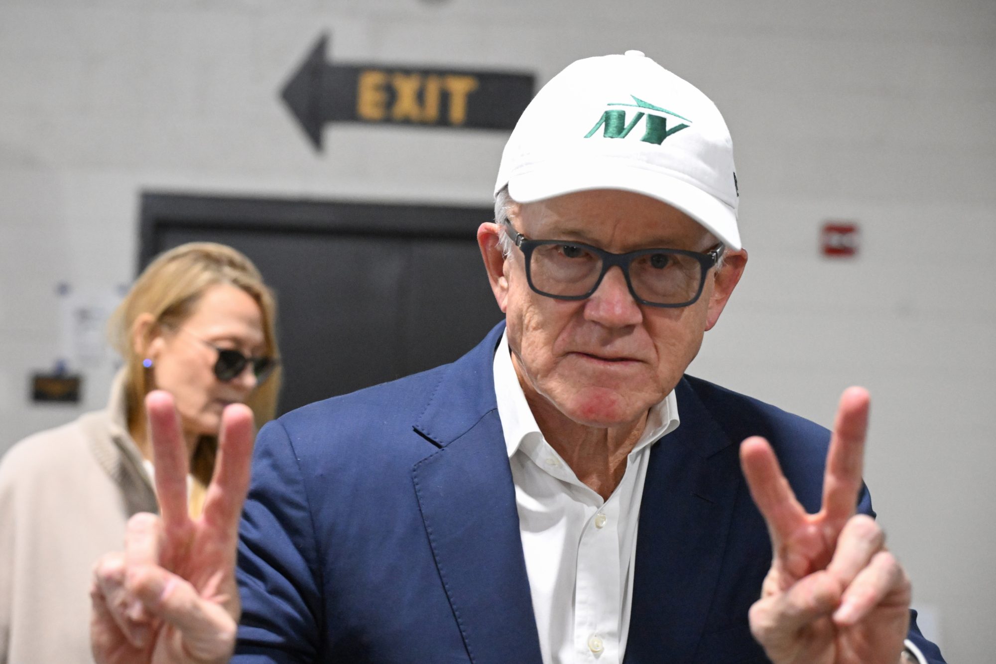 Oct 20, 2024; Pittsburgh, Pennsylvania, USA; New York Jets owner Woody Johnson arrives for a game against the Pittsburgh Steelers at Acrisure Stadium.