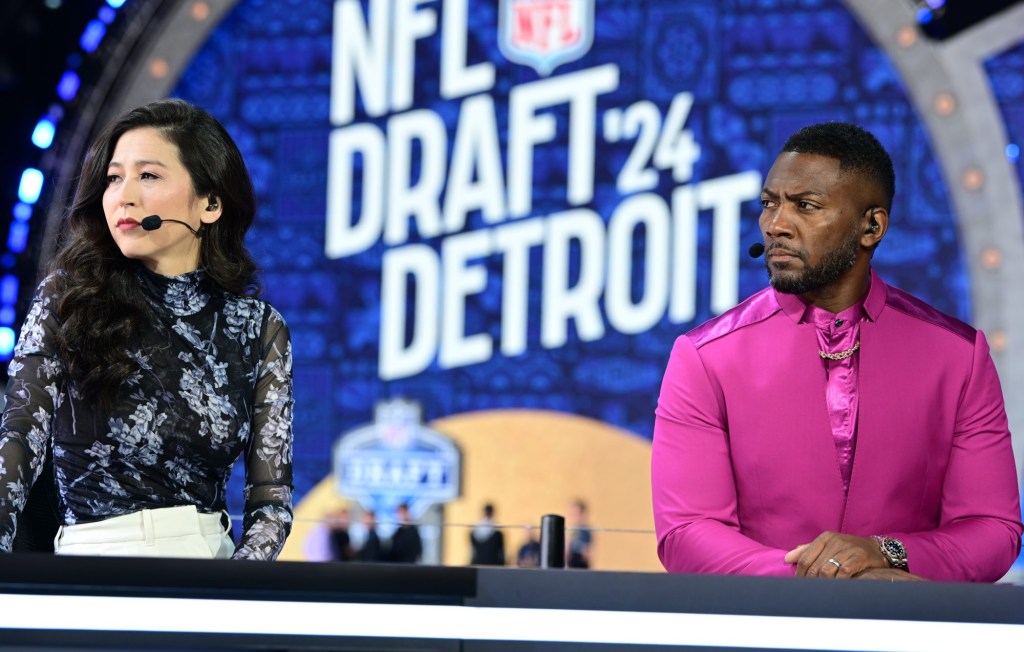 Mina Kimes and Ryan Clark at the NFL draft