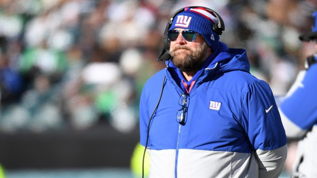 Jan 5, 2025; Philadelphia, Pennsylvania, USA; New York Giants head coach Brian Daboll on the sidelines against the Philadelphia Eagles at Lincoln Financial Field.