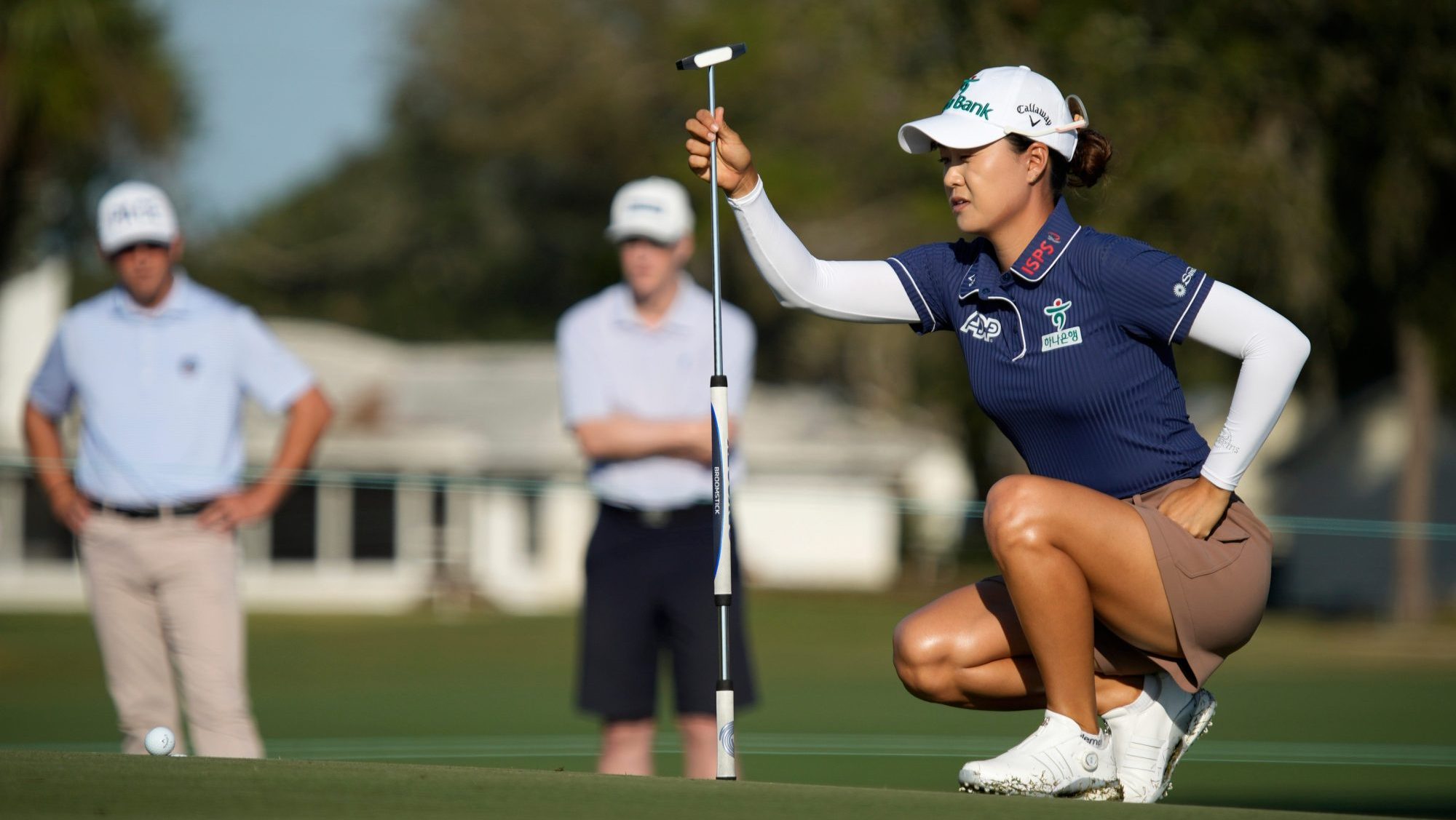 Minjee Lee of Perth, Australia lines up her putt on the 2nd hole on Thursday, Feb. 6th during the first round of the LPGA 2025 Founders Cup at the Bradenton Country Club in Bradenton, Florida.