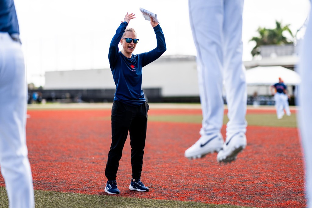 WEST PALM BEACH, FL - FEBRUARY, 13: Houston Astros Spring Training workouts at Cacti Park of the Palm Beaches on February 13, 2025 in West Palm Beach, FL.