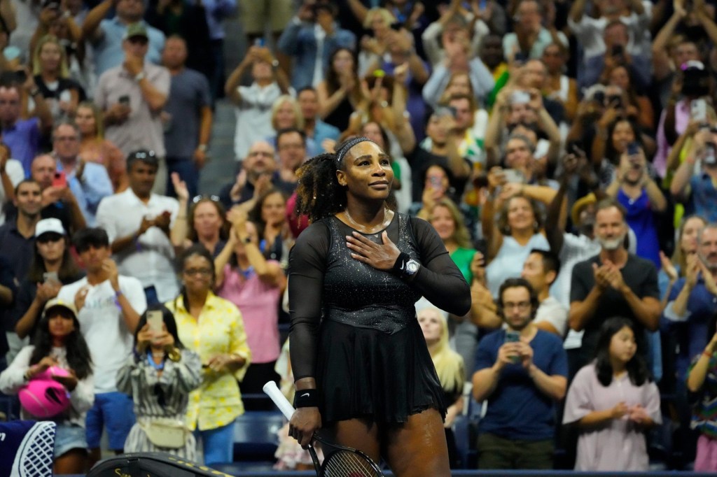 Tennis legend Serena Williams, seen here waving to the crowd after losing the final match of her career to Ajla Tomljanovic 2022 U.S. Open tennis, has suffered two pulmonary embolisms — the first in 2011 and the second in 2017 after the birth of her first child. She was able to return to competition both times but has also said that she needs to be vigilant for the rest of her life when it comes to early detection of blood clots.