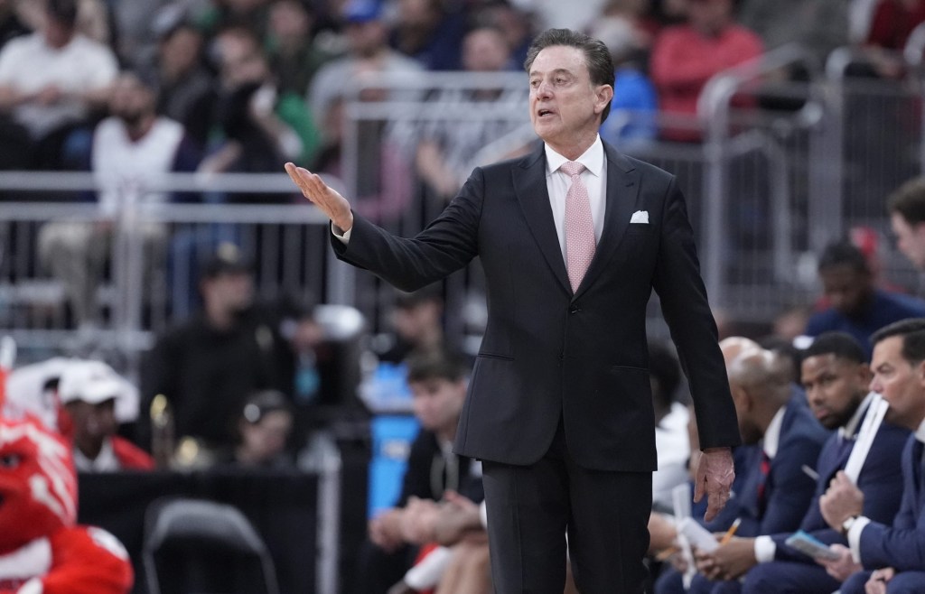 Mar 22, 2025; Providence, RI, USA; St. John's Red Storm head coach Rick Pitino during the second half of a second round men’s NCAA Tournament game against the Arkansas Razorbacks at Amica Mutual Pavilion.