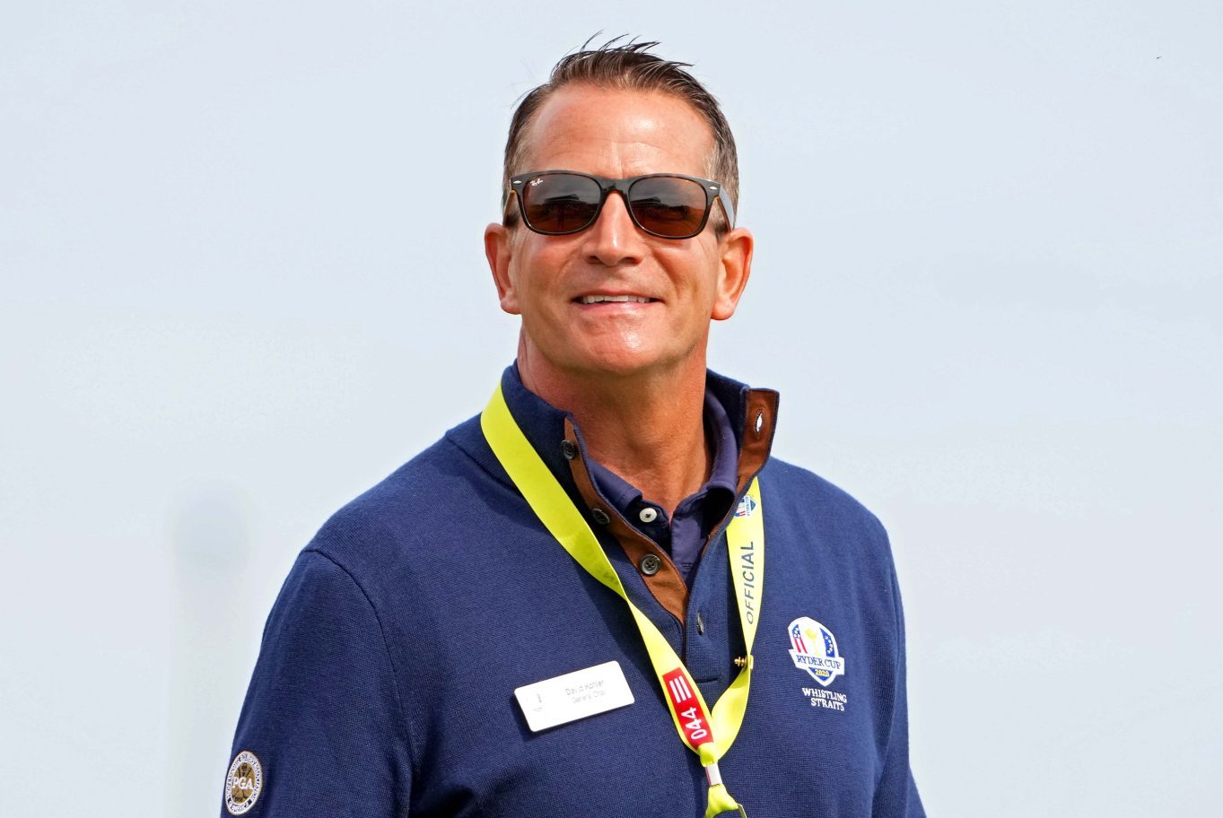 Sep 26, 2021; Haven, Wisconsin, USA; David Kohler on the second hole during day two four-ball rounds for the 43rd Ryder Cup golf competition at Whistling Straits.