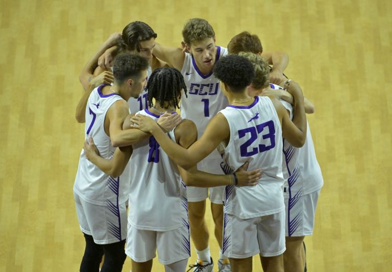 Apr 18, 2024; Los Angeles, CA, USA; Stanford Cardinal vs Grand Canyon University Antelopes during the MPSF Men's Volleyball Championship at Galen Center.