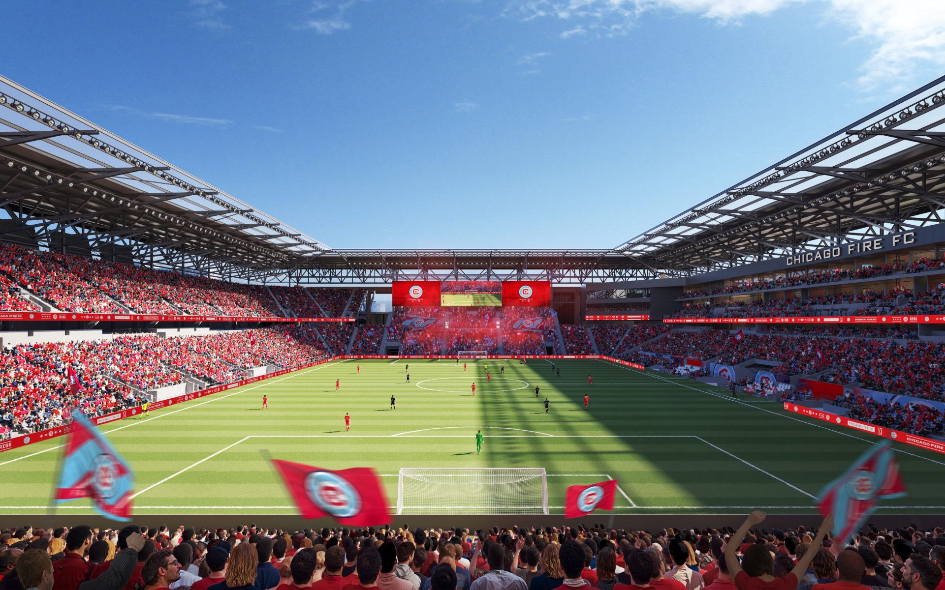 MLS Chicago Fire FC stadium rendering of supporters section