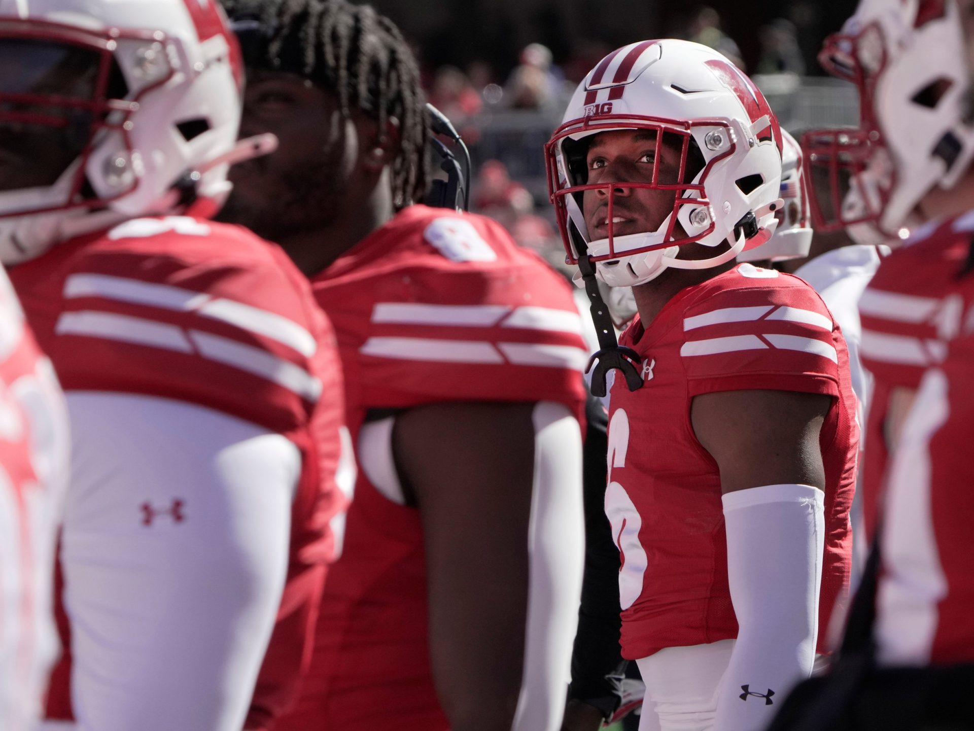 Wisconsin cornerback Xavier Lucas (6) is shown during the first quarter of their game against South Dakota Saturday, September 7 , 2024 at Camp Randall Stadium in Madison, Wisconsin.