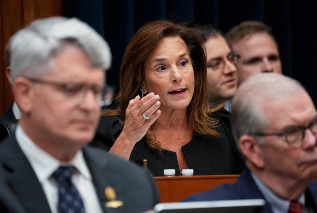 U.S. Rep. Lisa McClain (R-Mich.) asks a question during at a House Education and the Workforce Subcommittee on Early Childhood, Elementary, and Secondary Education hearing on antisemitism in K-12 schools on May 8, 2024 in Washington.
