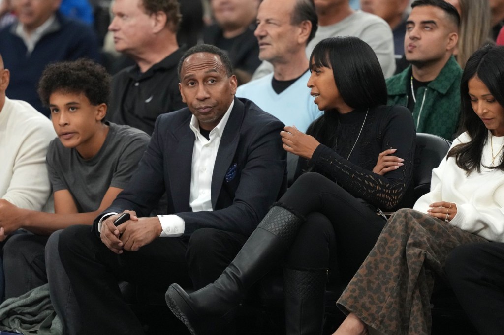 May 1, 2025; Inglewood, California, USA; Stephen A. Smith attends game six of first round for the 2025 NBA Playoffs between the Denver Nuggets and the LA Clippers at Intuit Dome.