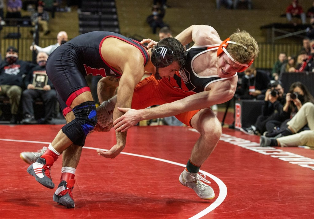 Sebastian Rivera (R) tf. Danny Coles 6:47 (20-3). Rutgers University Wrestling vs Princeton in Piscataway, NJ on February 18, 2022.