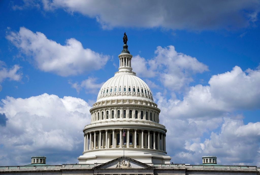 A view of the United States Capitol on Wednesday, April 24, 2024.