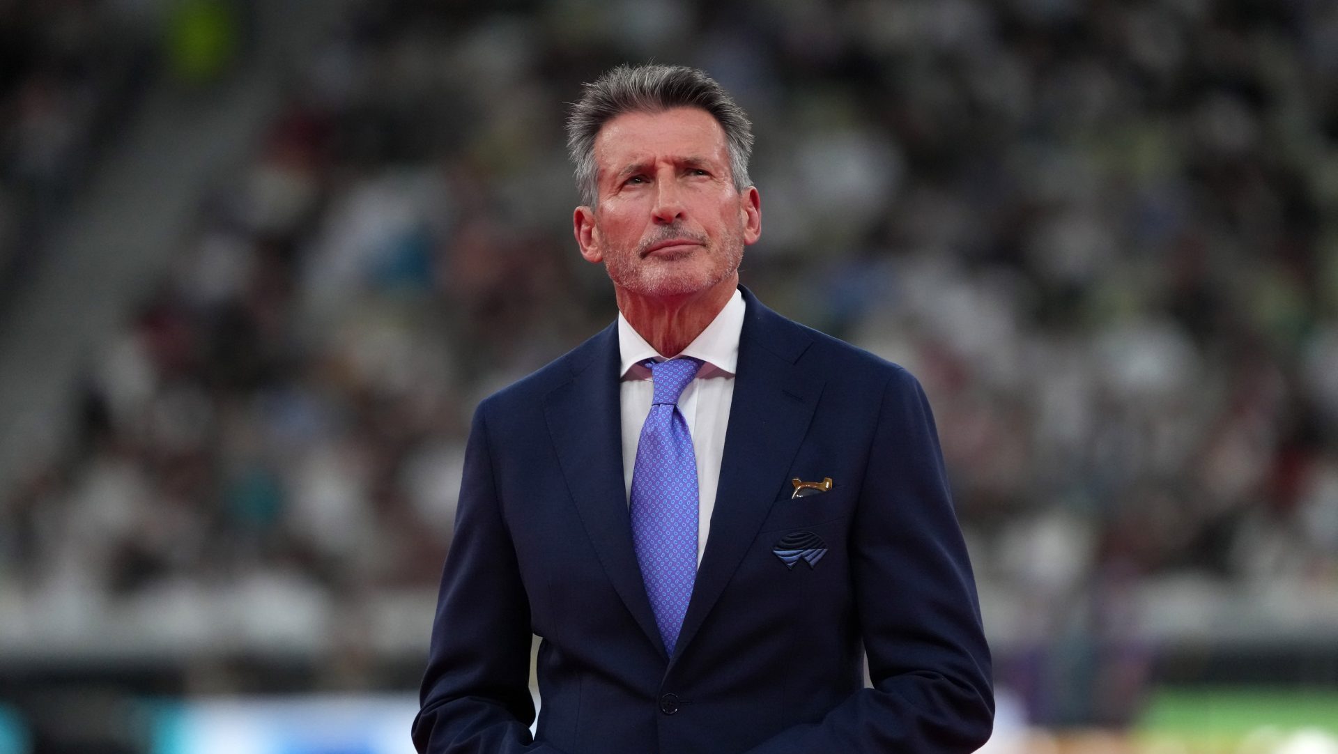 Sep 13, 2025; Tokyo, Japan; World Athletics president Sebastian Coe at the World Athletics Championships opening ceremonies at National Stadium.