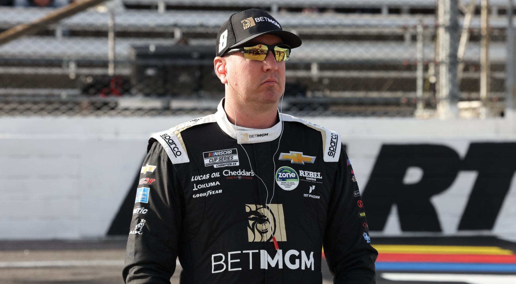 Oct 25, 2025; Martinsville, Virginia, USA; NASCAR Cup Series driver Kyle Busch (8) before NASCAR Cup Series Xfinity 500 Practice and Qualifying at Martinsville Speedway.