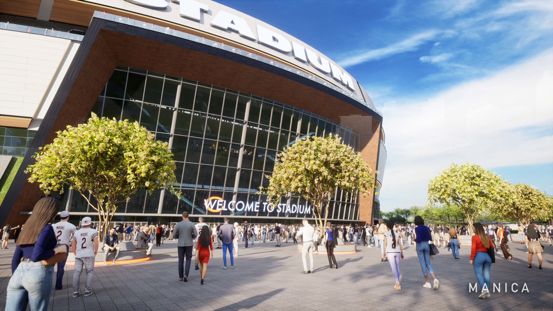 Chicago Bears stadium rendering