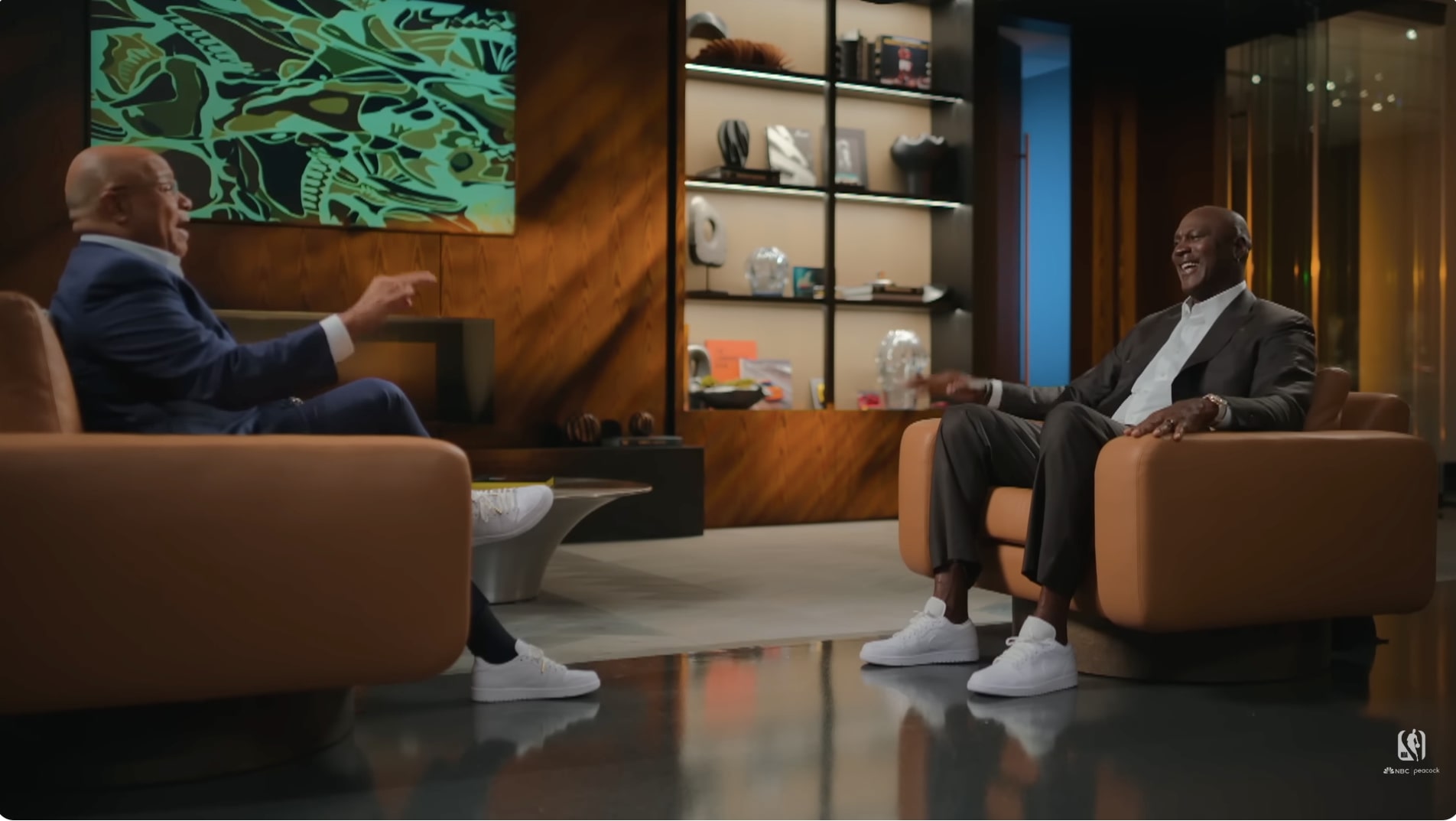 Michael Jordan and Mike Tirico