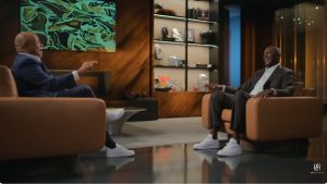 Michael Jordan and Mike Tirico