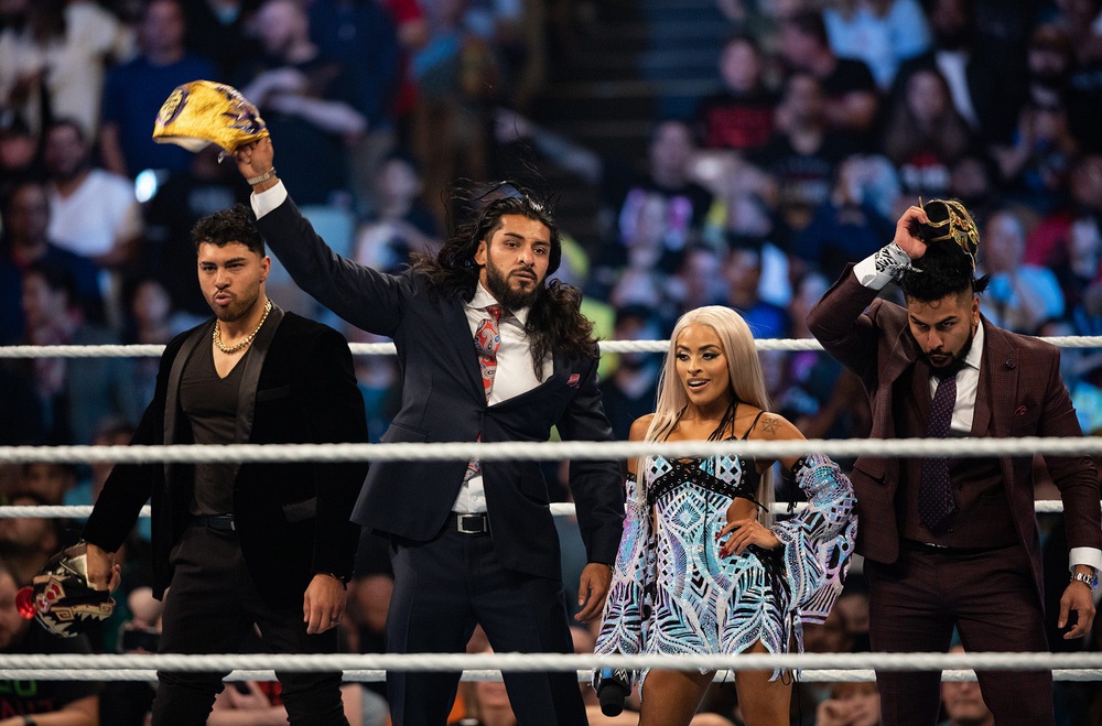 WORCESTER - WWE star Zelina Vega makes her return alongside NXT stars Legado del Fantasma during "WWE Friday Night SmackDown" at the DCU Center, Friday, Oct. 7, 2022.