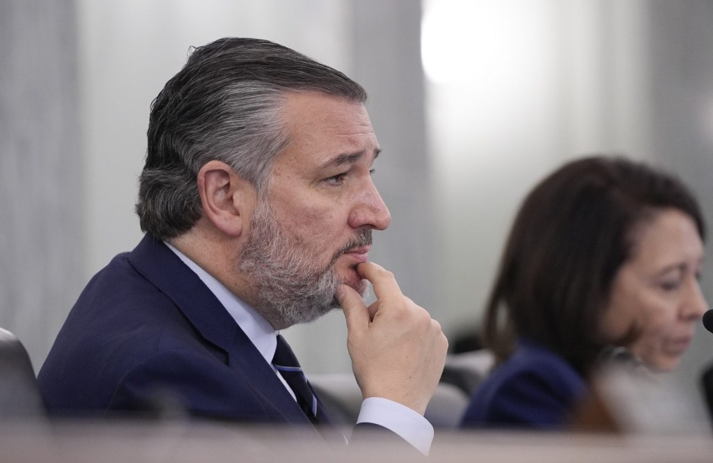 Jan 28, 2025; Washington, DC, USA; Senator Ted Cruz (R-TX), Chairman of the Senate Committee on Commerce, Science, and Transportation, begins a hearing to examine the Panama Canal and its impact on U.S. trade and national security, focusing on fees and foreign influence on Tuesday, January 28, 2025.