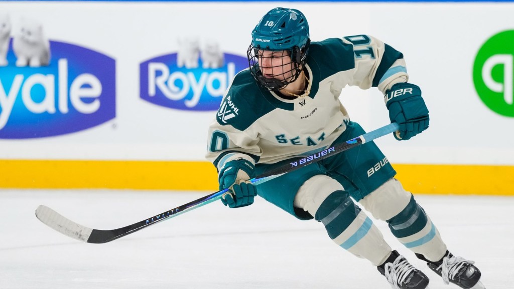 VANCOUVER, CANADA - NOVEMBER 21: the PWHL regular season game between the *Visitor* and the Seattle Torrent at the Pacific Coliseum on November 21, 2025 in Vancouver, British Columbia, Canada.