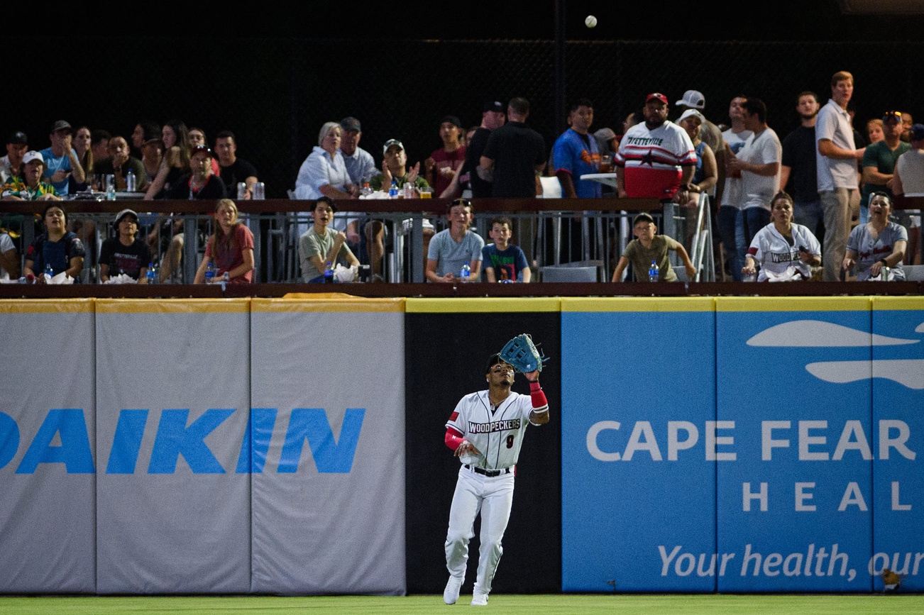 Fayetteville Woodpeckers' opening night game against Lynchburg Hillcats on Friday, April 4, 2025.