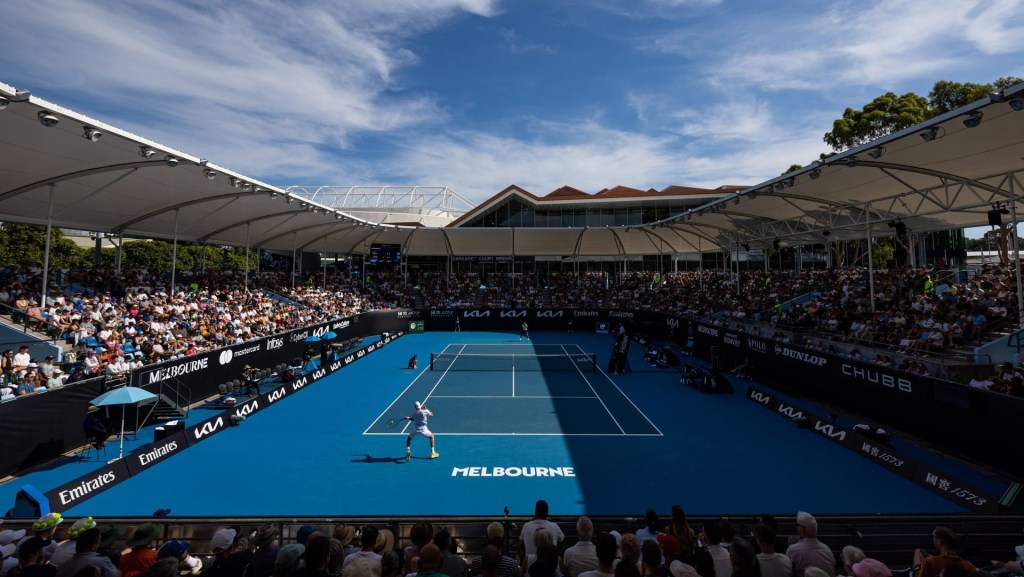Jan 13, 2025; Melbourne, Victoria, Australia; A general view of Court 3 during the 2025 Australian Open at Melbourne Park.