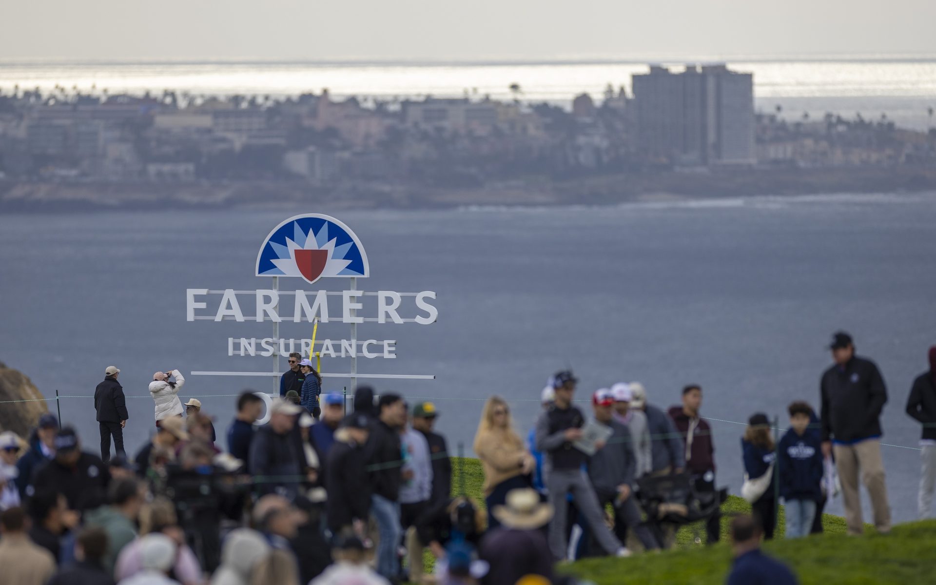 Jan 25, 2025; San Diego, California, USA; Crowds during the final round of the Farmers Insurance Open golf tournament at Torrey Pines Municipal Golf Course - South Course.