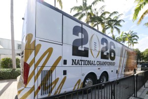Jan 17, 2026; Miami, FL, USA; a general view of the University of Miami practice for the College Football Playoff National Championship game.