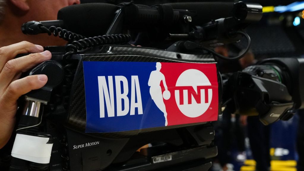 May 19, 2024; Denver, Colorado, USA; Detailed view of a TNT court broadcast camera before game seven between the Minnesota Timberwolves against the Denver Nuggets in the second round for the 2024 NBA playoffs at Ball Arena. Mandatory Credit: Ron Chenoy-USA TODAY Sports