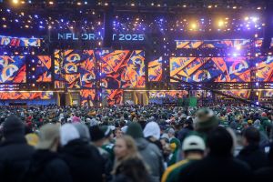 The second day of the NFL Draft presented by Bud Light at the Draft Theater Friday, April 25, 2025, outside of Lambeau Field in Green Bay, Wisconsin. Wm. Glasheen USA TODAY NETWORK-Wisconsin