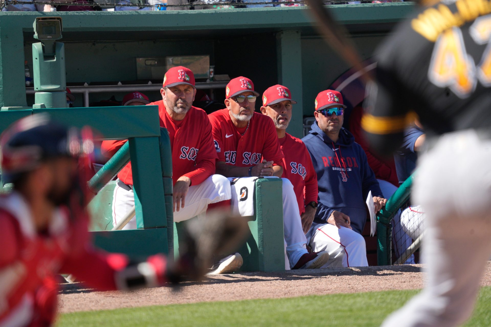 Scenes from JetBlue Park during a spring training game between the Boston Red Sox and the Pittsburgh Pirates in Fort Myers on Tuesday, Feb. 24, 2026. It was dog day at the park.