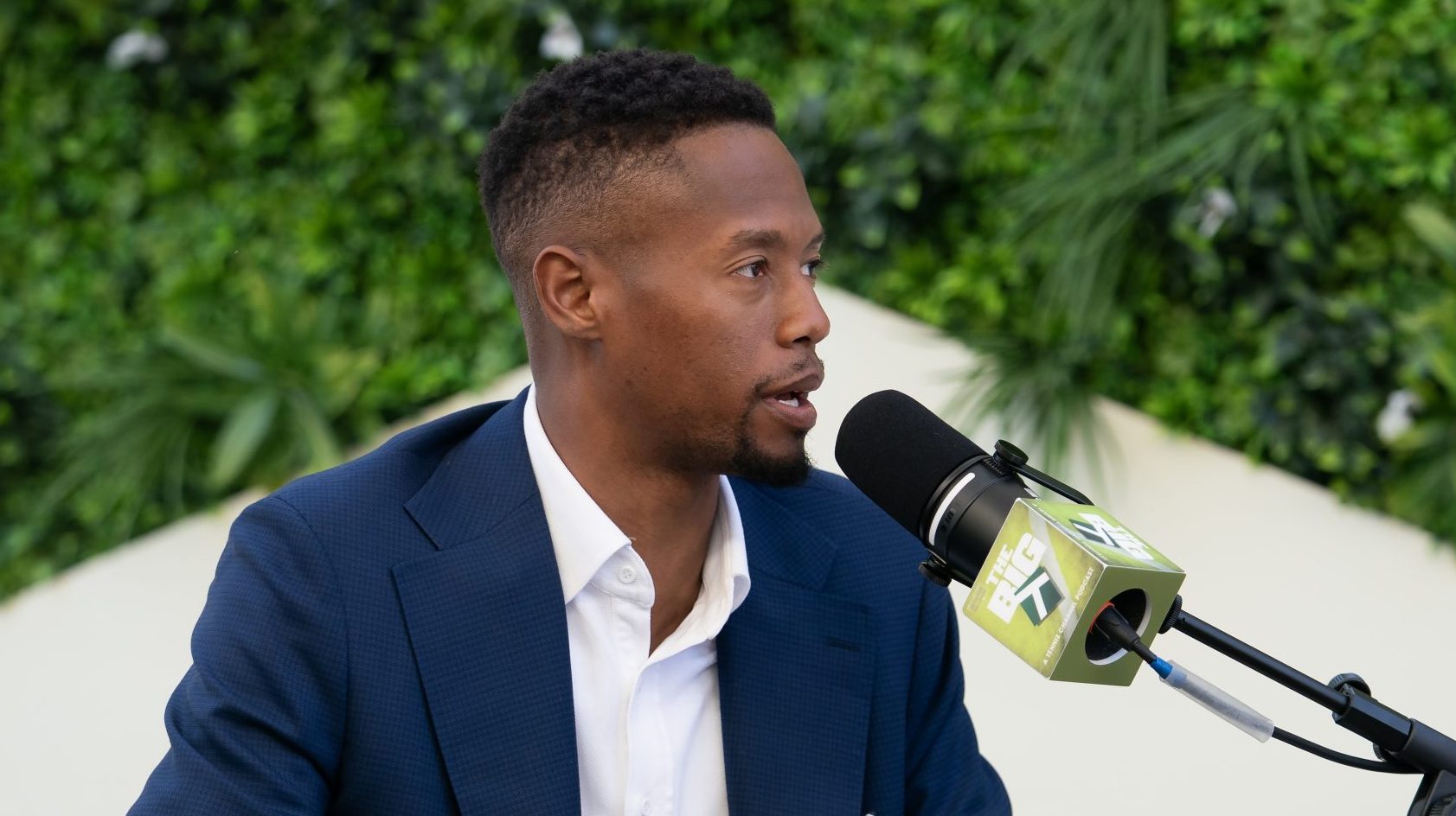 INDIAN WELLS, CA; MARCH 9, 2026 Tennis Channel's Chris Eubanks, Coco Vandeweghe, and Brad Gilbert broadcast an episode of Tennis Channel's “The Big T” podcast, including an interview with Joao Fonseca of Brazil from the Paradise Pavillion on Day 6 of the 2026 BNP Paribas Open