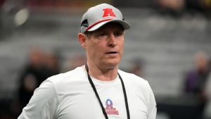 Feb 2, 2026; San Francisco, CA, USA; AFC coach Steve Young during practice at the NFL Flag Fieldhouse at Moscone Center South Building.