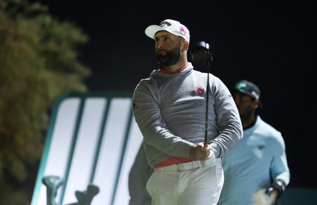[US, Mexico & Canada customers only] Feb 6, 2026; Riyadh, SAUDI ARABIA; Jon Rahm in action during the third round of play at LIV Golf Riyadh at the Riyadh Golf Club.