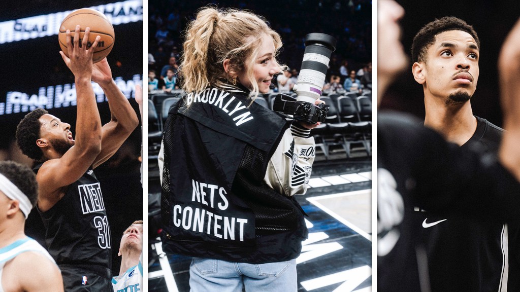 Mikaela Shiffrin at Nets game