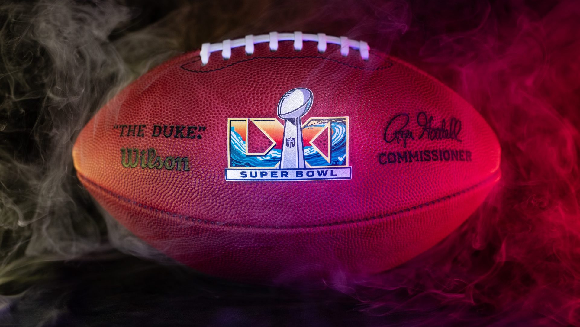 Apex, NC - February 15, 2026: Portrait of the Super Bowl LXI 61 Football.