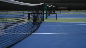 Empty tennis courts